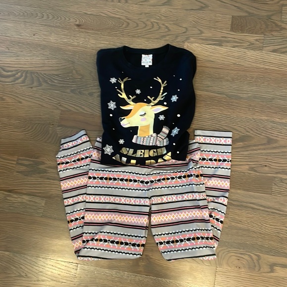 Girls 2 piece set- Long sleeve T & leggings - Picture 1 of 3